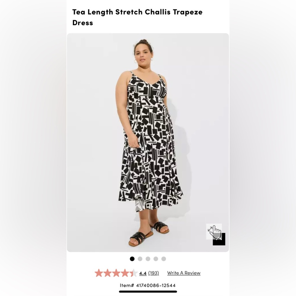 Black and White Geometric Print Dress